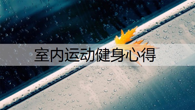 室内运动健身心得